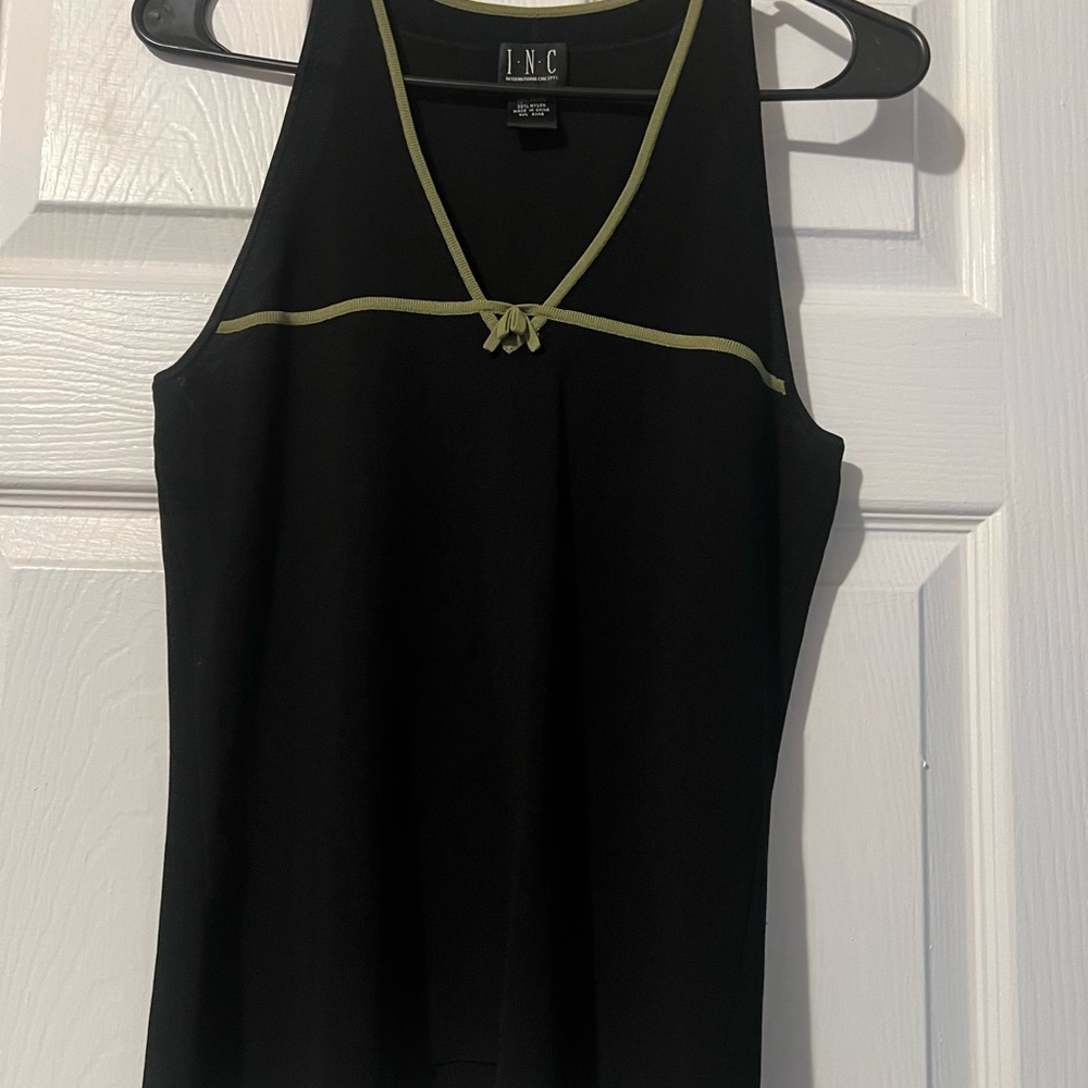INC black/green top Size M